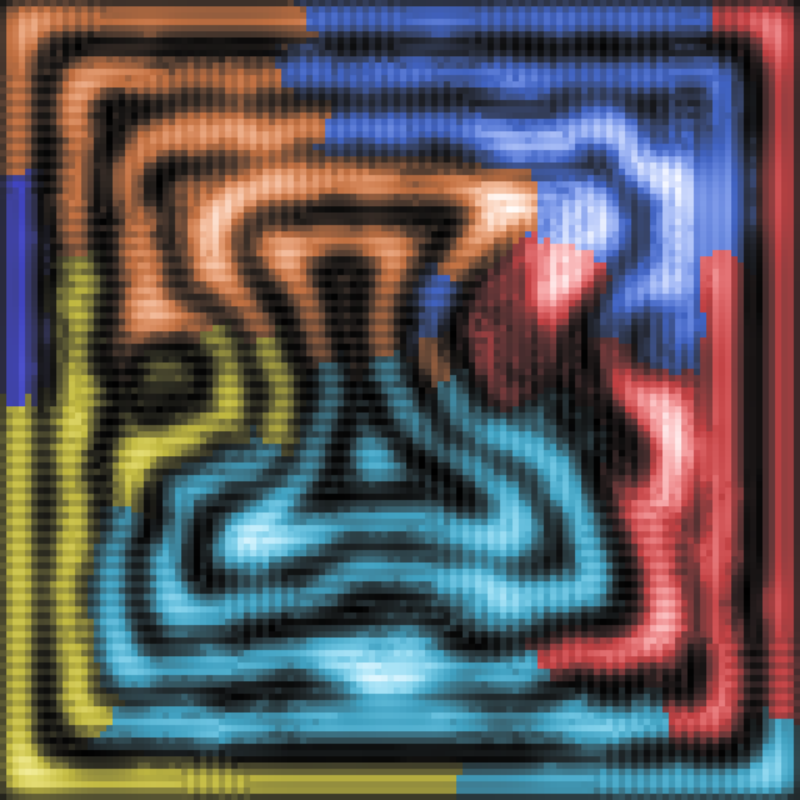 Rainbow Ripples Automaton