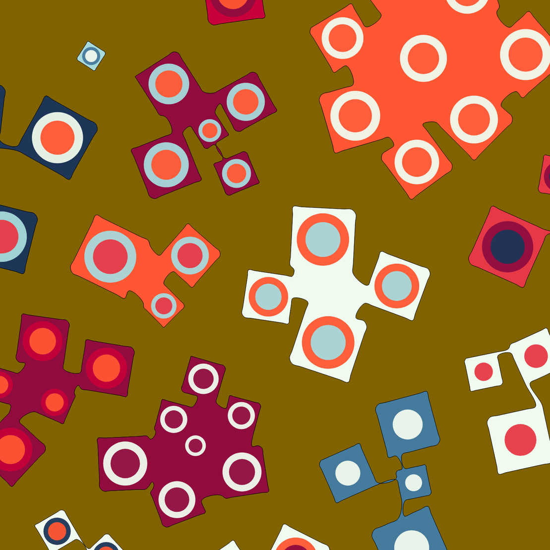Geometric colorful shapes (Free edition) #36