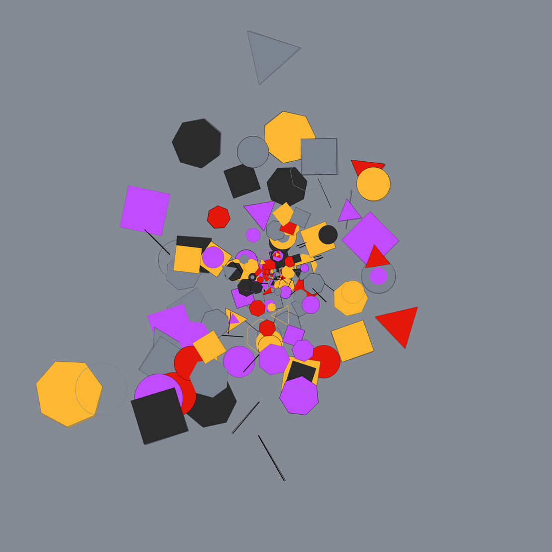 Chaotic Colored Shapes #8