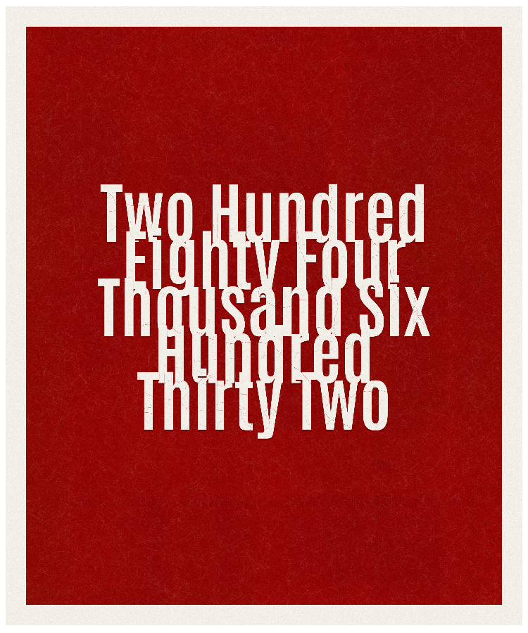 Count #284632