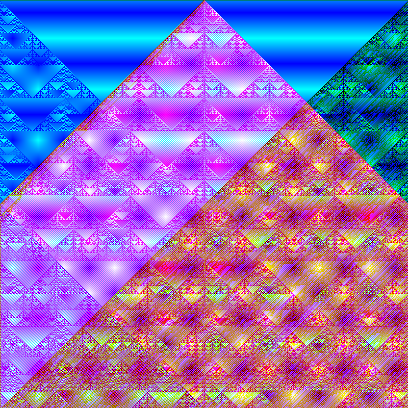 RGB Elementary Cellular Automaton #513