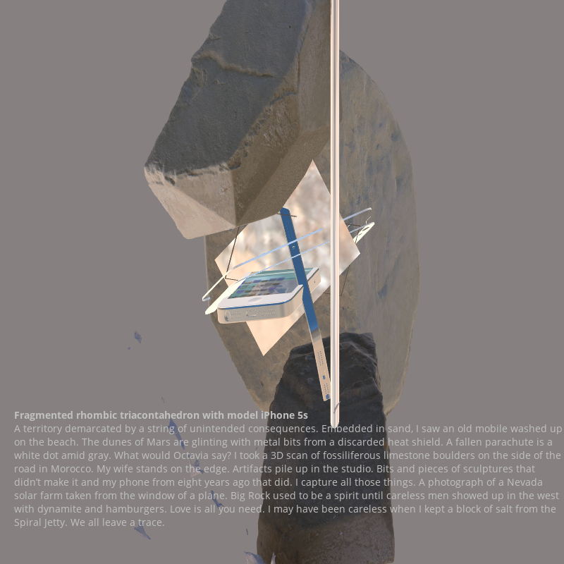 Fragmented triacontahedron with iPhone 5s #36