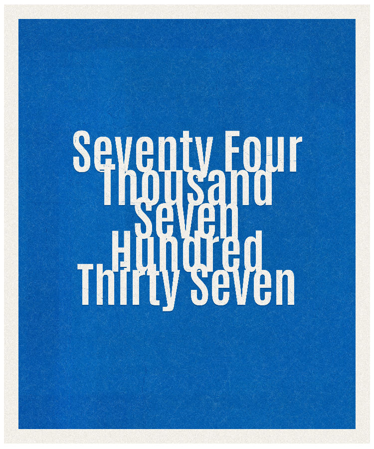 Count #74737