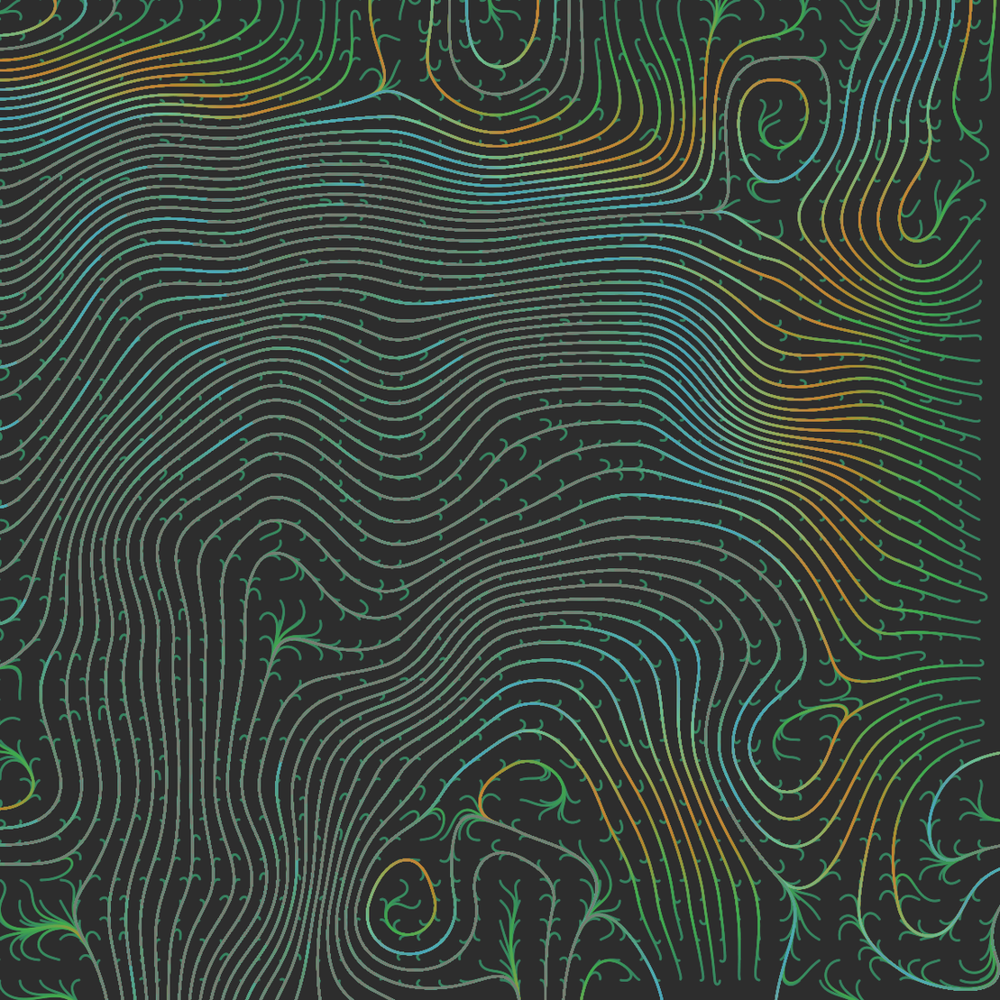 Colored Flowfield Patterns