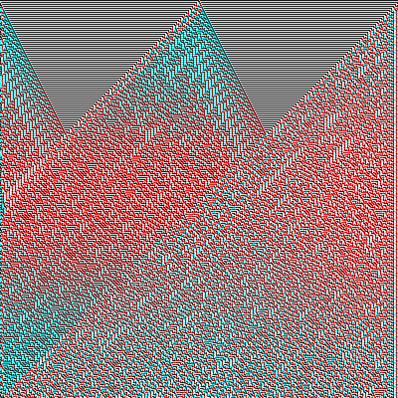 RGB Elementary Cellular Automaton #278