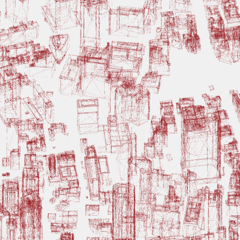 Algorithmic Drawing: Minato City Tokyo #51