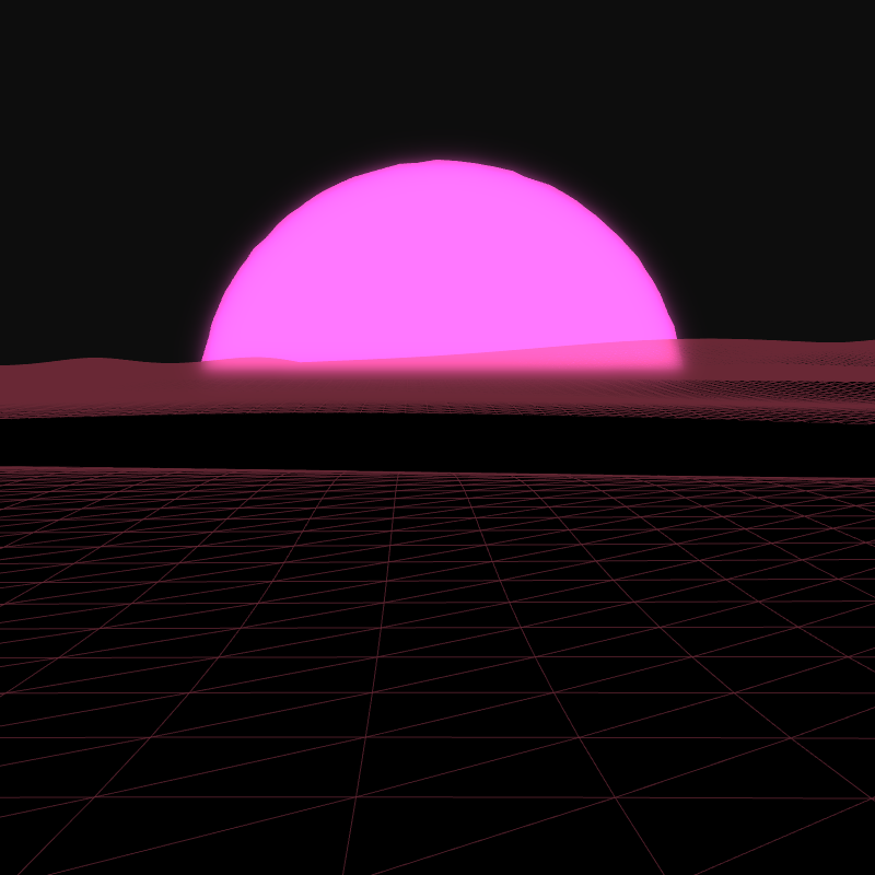 Generative Retrowave Field #52