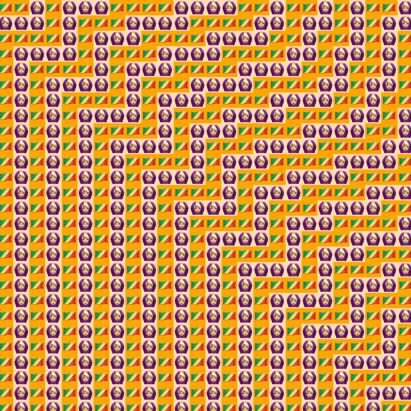 Elementary Cellular Emoji Automata #391