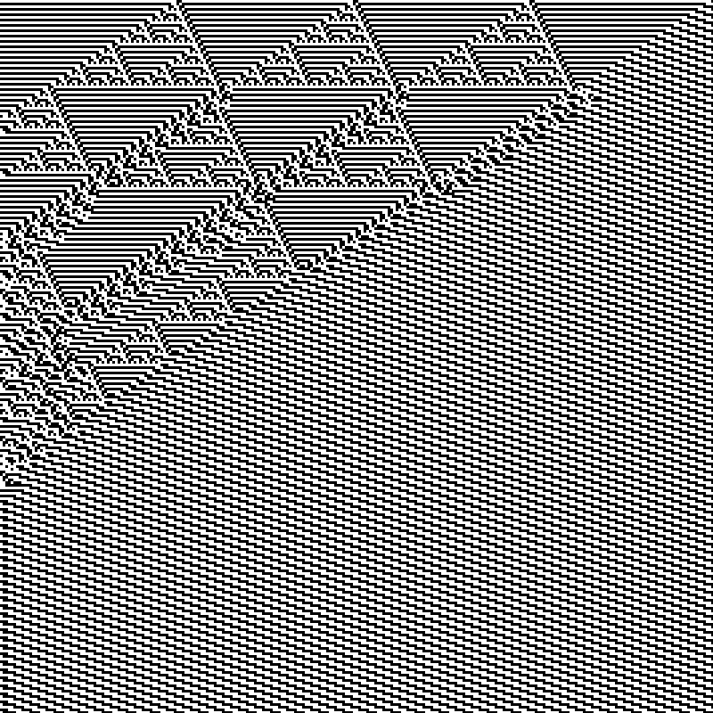 Colored Elementary Cellular Automaton #73