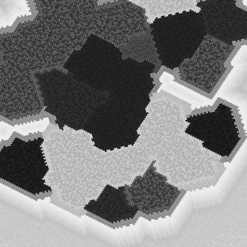 Genuary19: Littlecube Island Maps (B&W)