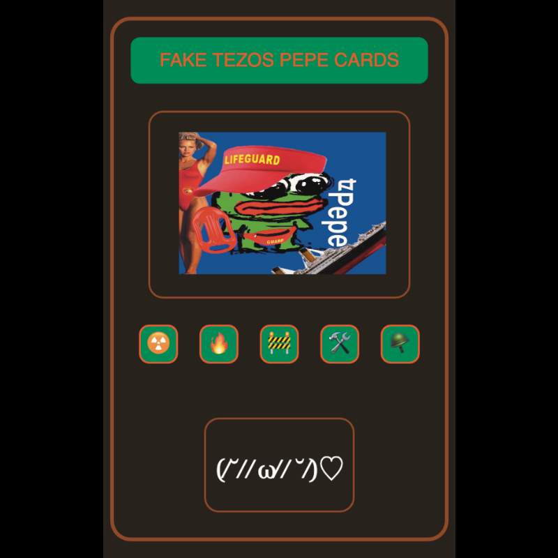 Fake Tezos Pepe Cards