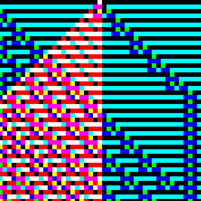 RGB Elementary Cellular Automaton #773