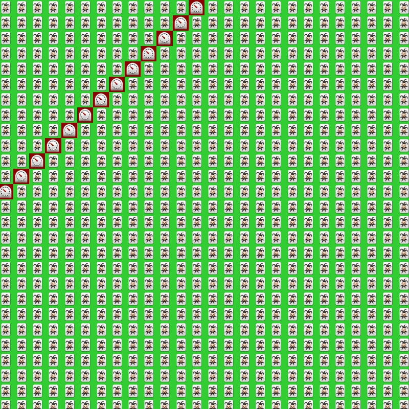 Elementary Cellular Emoji Automata #46