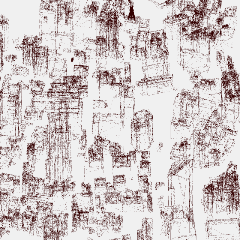 Algorithmic Drawing: Minato City Tokyo #54