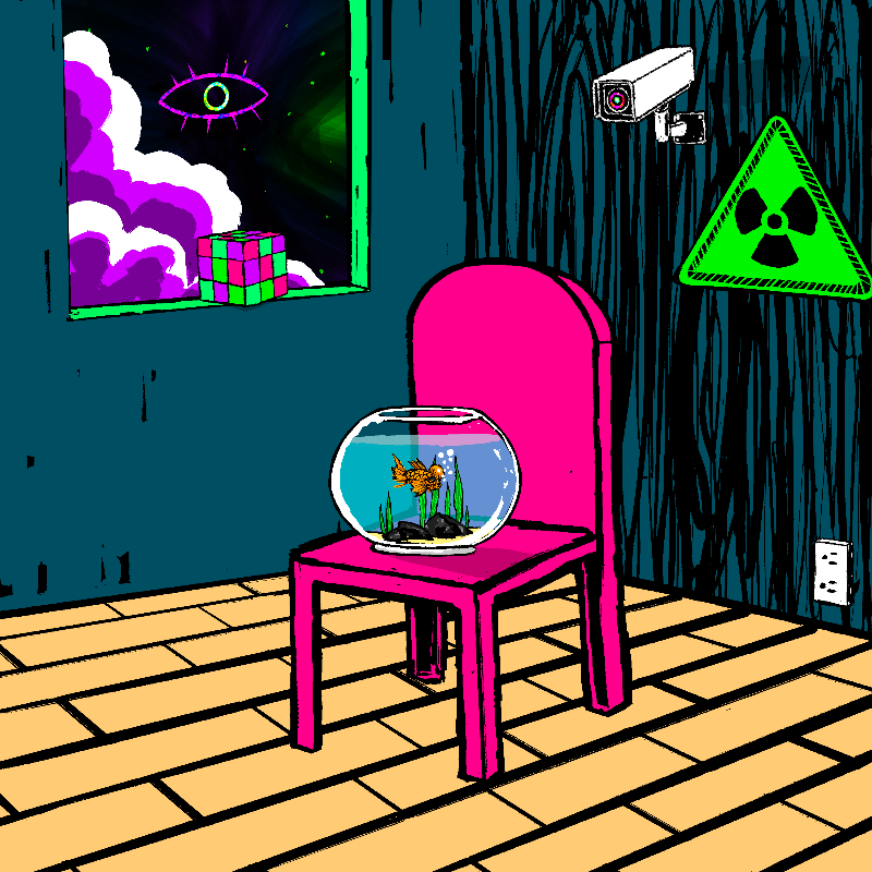 pink chair in the blue room #19