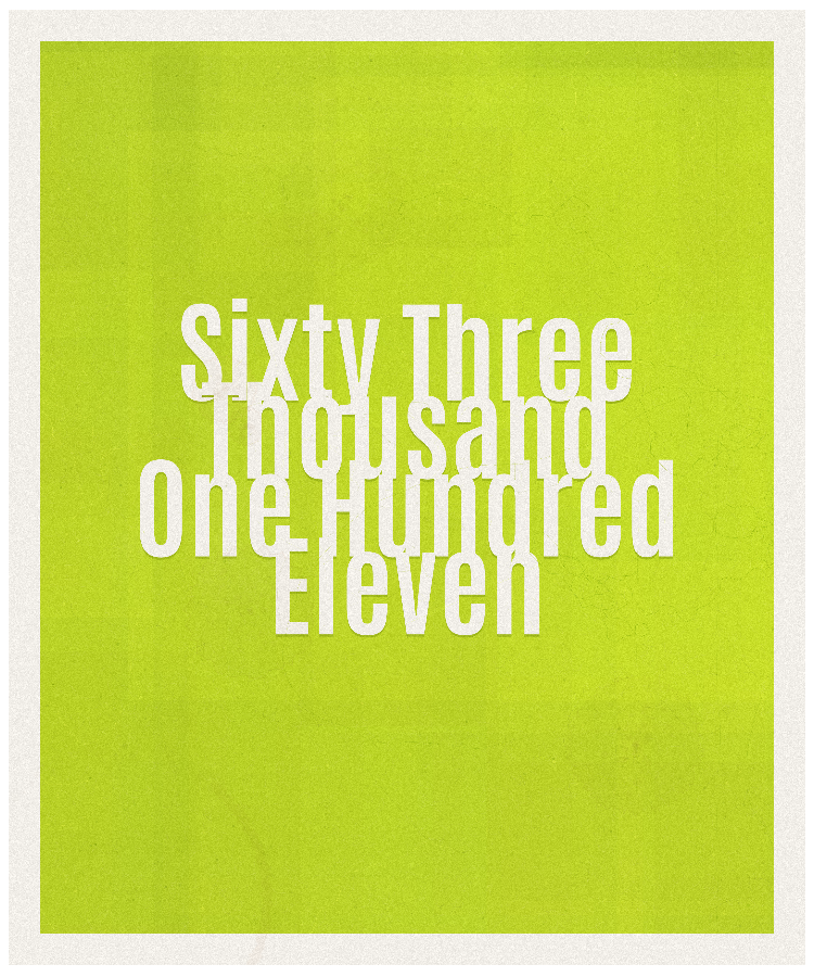 Count #63111
