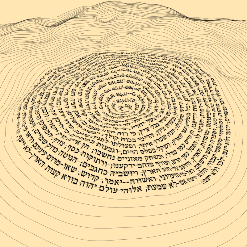 Topographic text #13