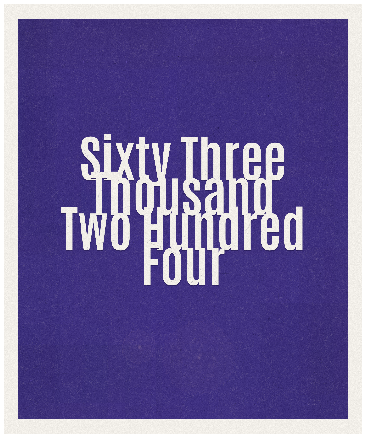 Count #63204