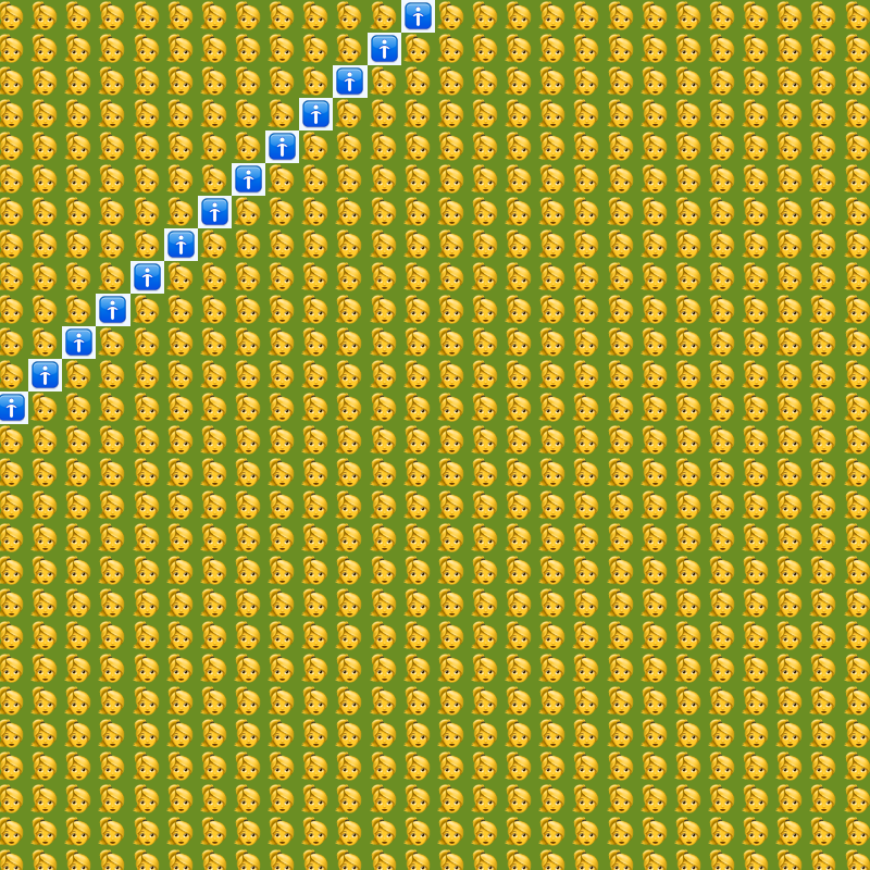 Elementary Cellular Emoji Automata #164