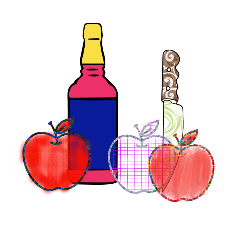 bottle and apples #8