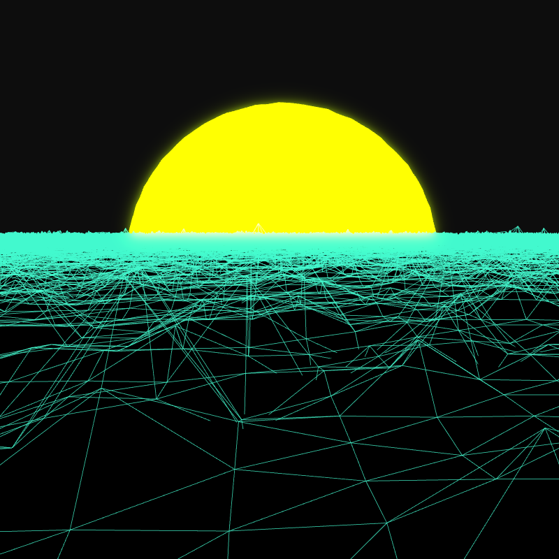 Generative Retrowave Field #33