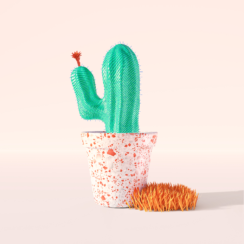 3D Crypto Cacti #7