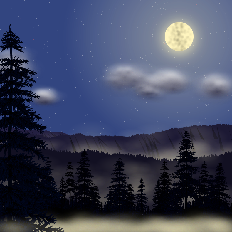 Moonlit Mountains #33