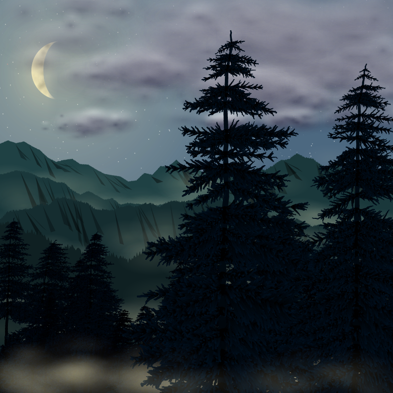 Moonlit Mountains #74