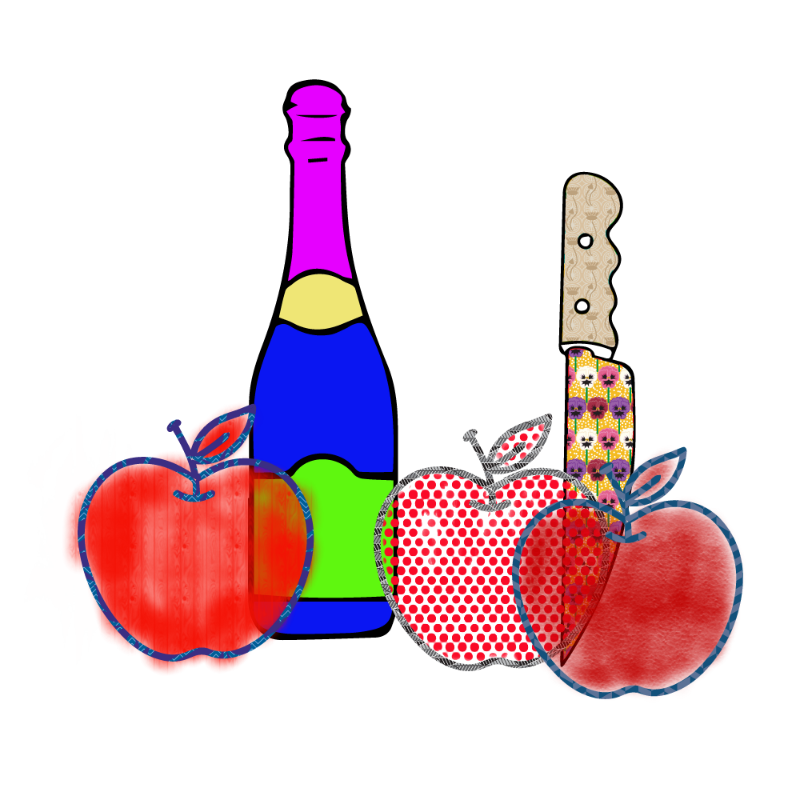 bottle and apples #7