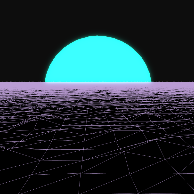 Generative Retrowave Field #87