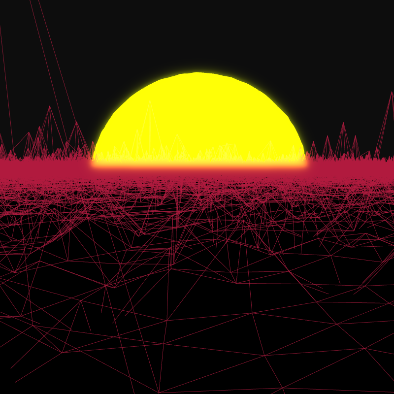 Generative Retrowave Field #98