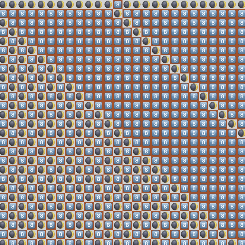 Elementary Cellular Emoji Automata #368