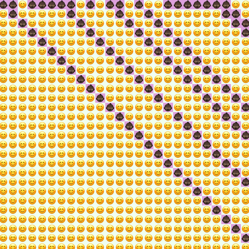 Elementary Cellular Emoji Automata #445