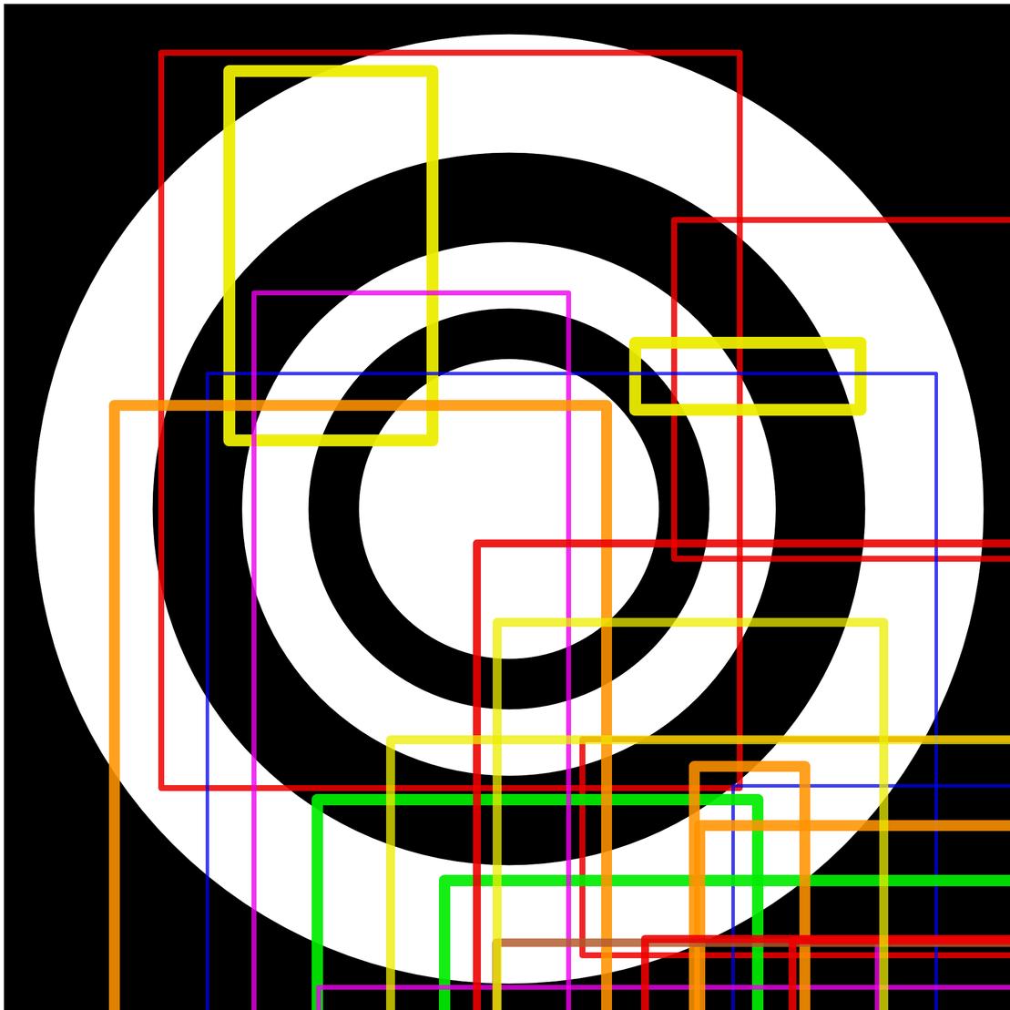 Study in Seven Coloured Strokes (+ B & W) #1