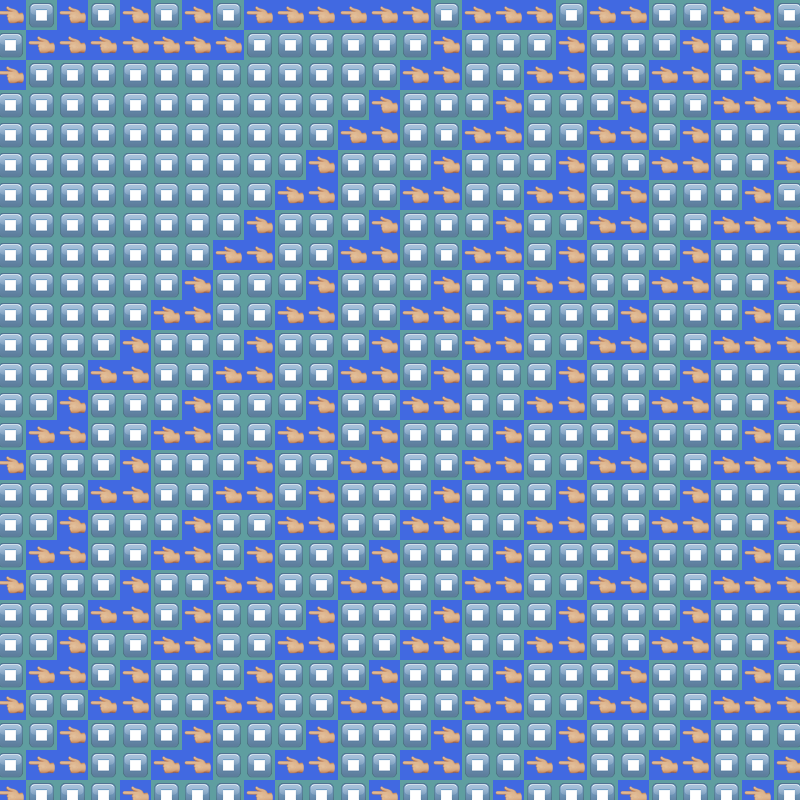 Elementary Cellular Emoji Automata #642