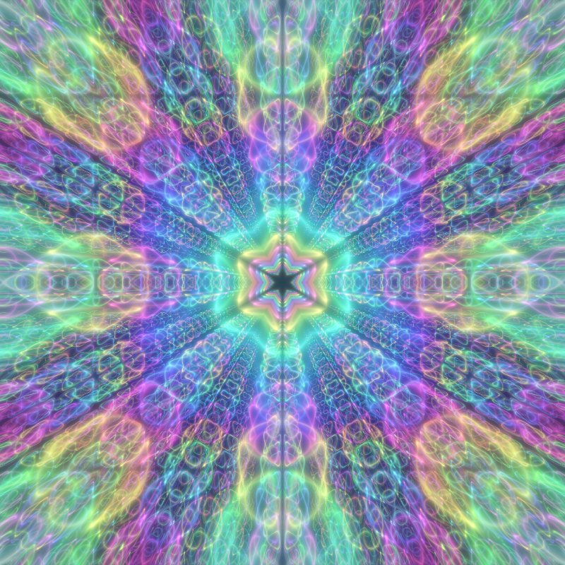 Fluorescent Hexagram #3