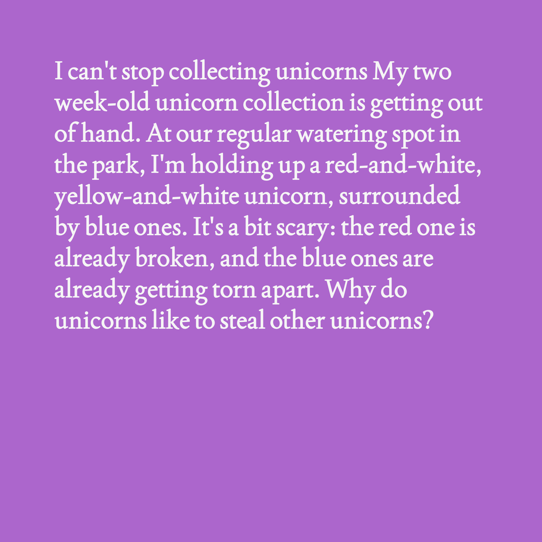 Unicorn Facts and Musings #26