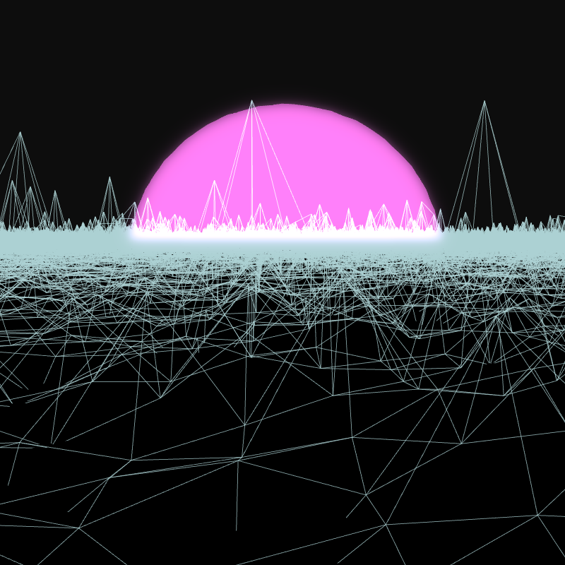 Generative Retrowave Field #11