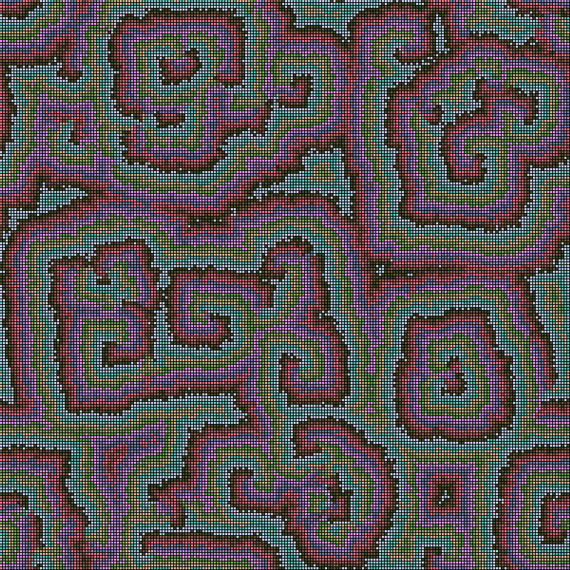 Reaction Diffusion Cellular Automata #39