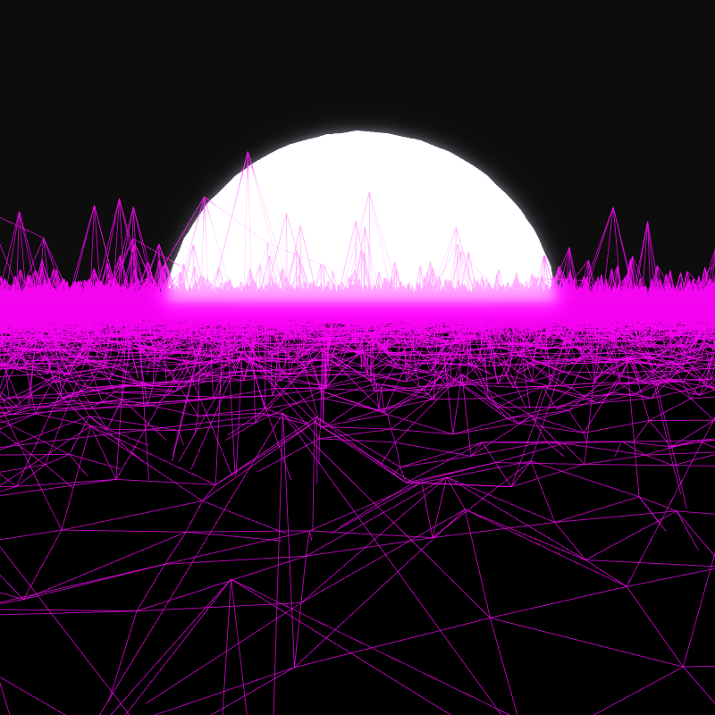 Generative Retrowave Field #20