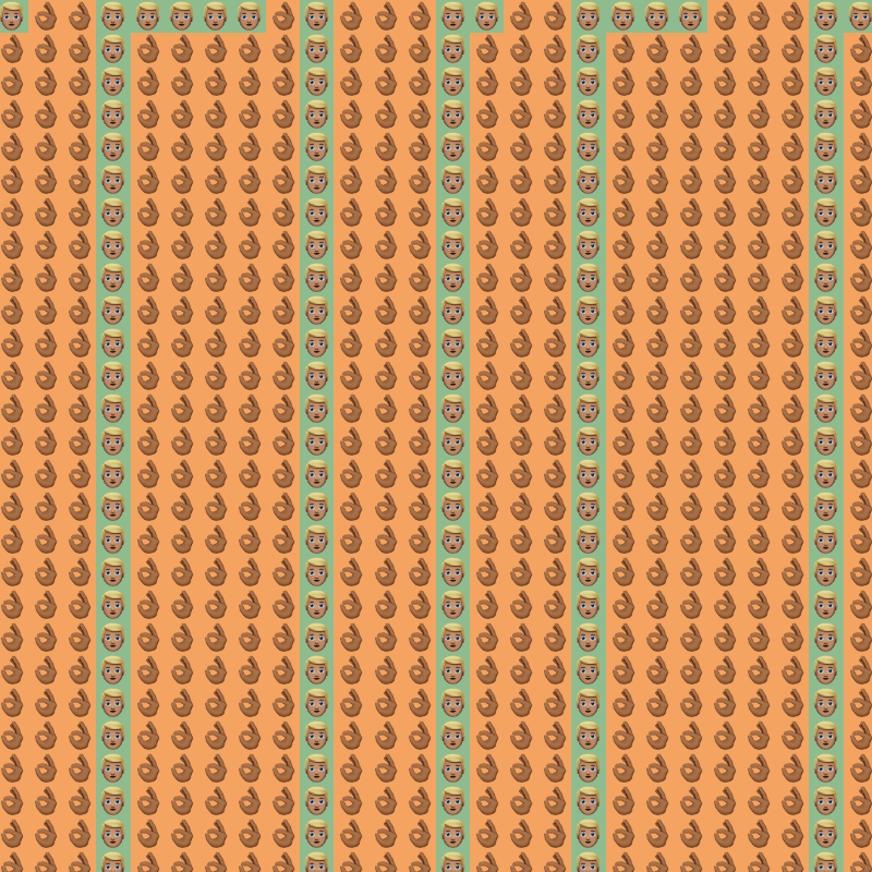 Elementary Cellular Emoji Automata #74