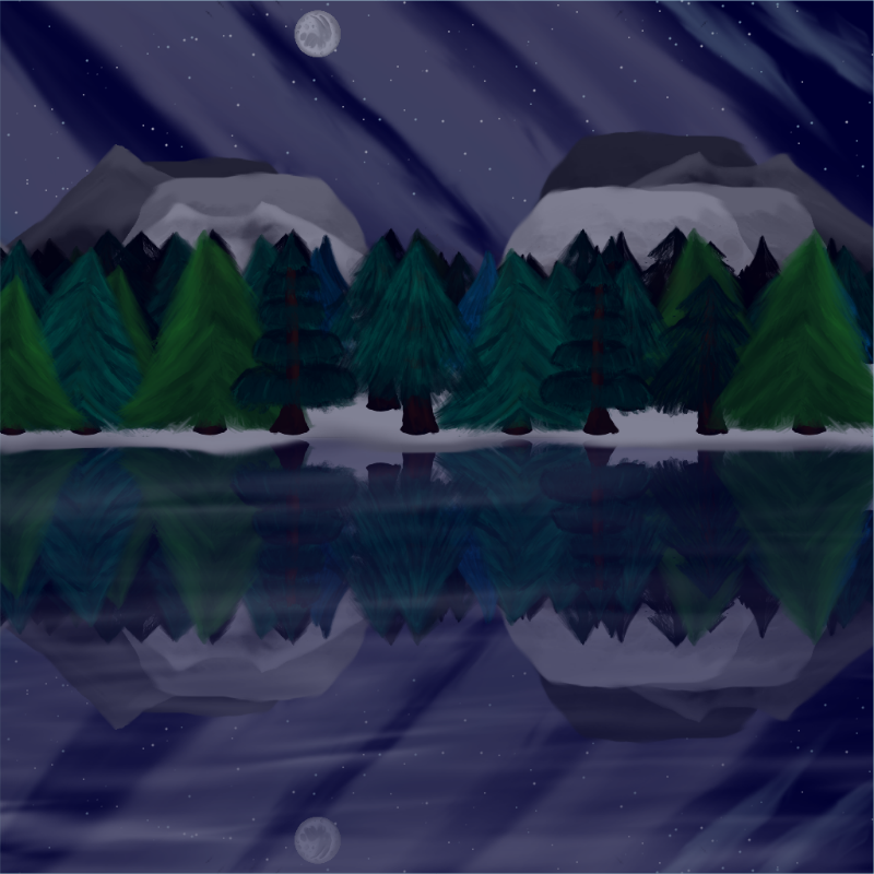 Moony Winter Lake #64