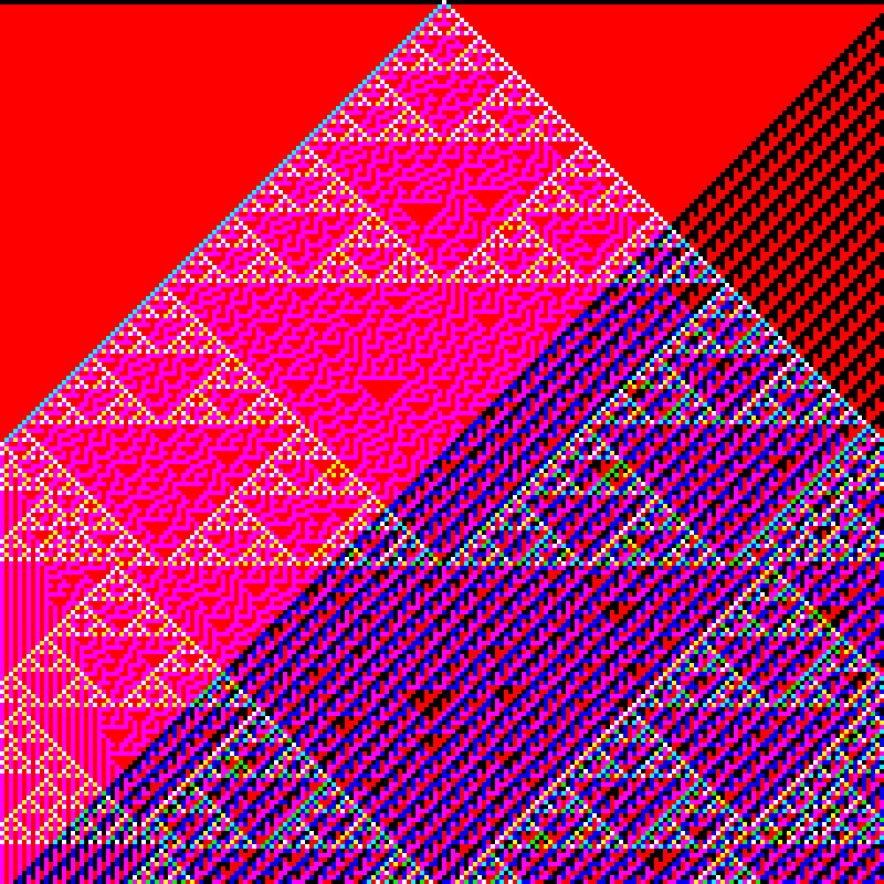 RGB Elementary Cellular Automaton #465