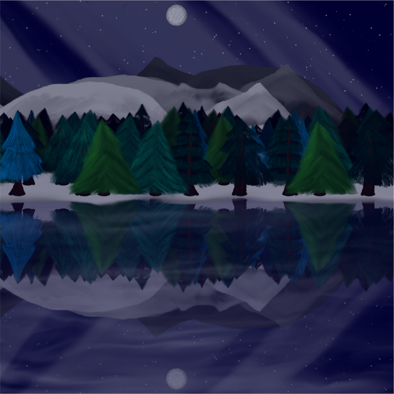 Moony Winter Lake #9