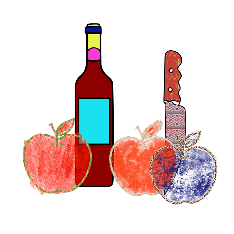 bottle and apples #74