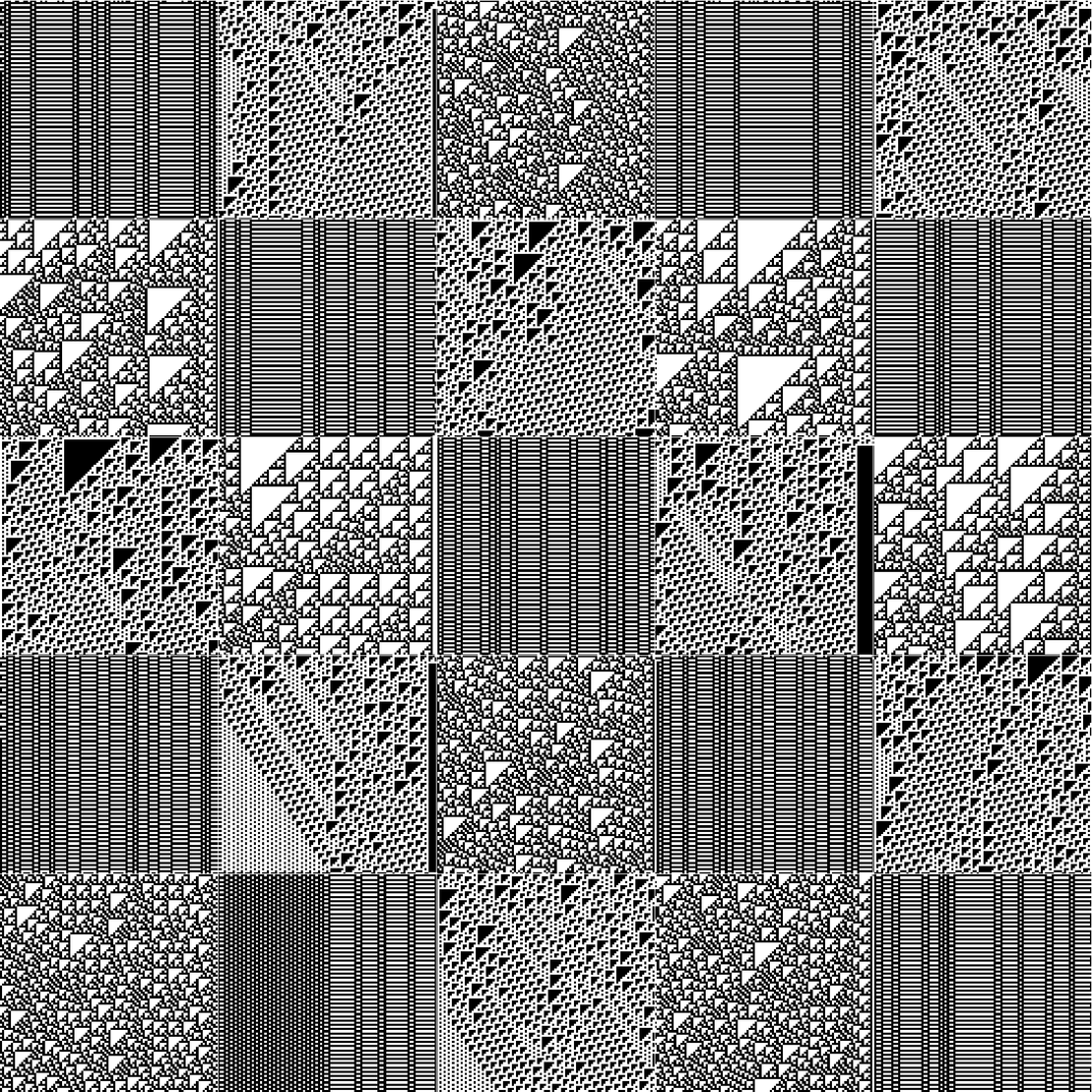 RULES (for Elementary Cellular Automata) #23