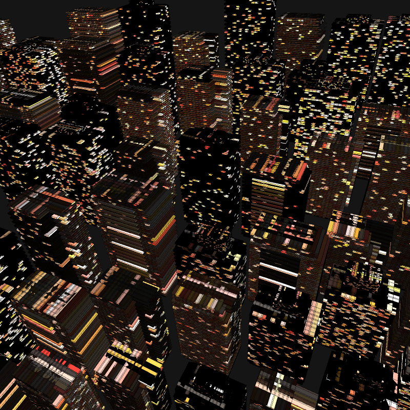 Night city glow