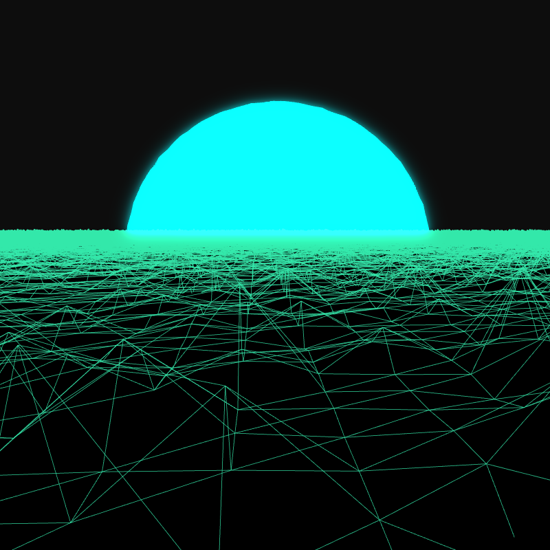 Generative Retrowave Field #136