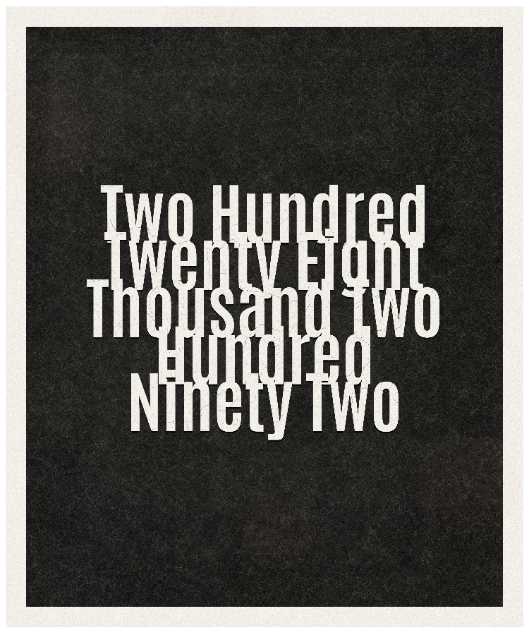 Count #228292