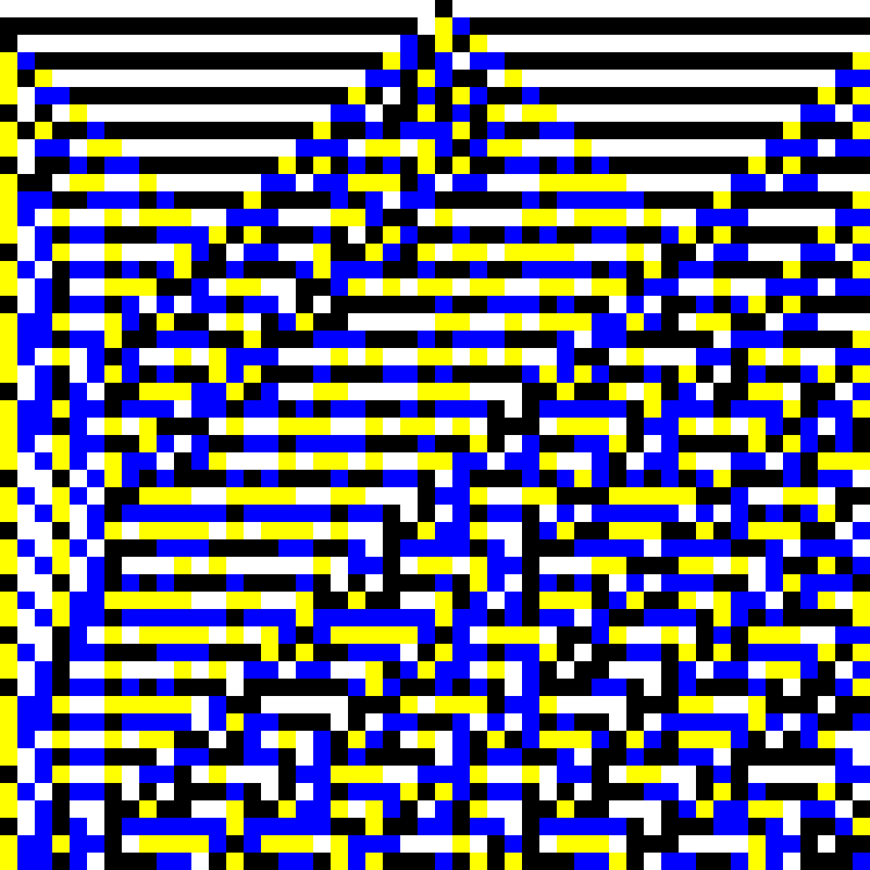 RGB Elementary Cellular Automaton #743